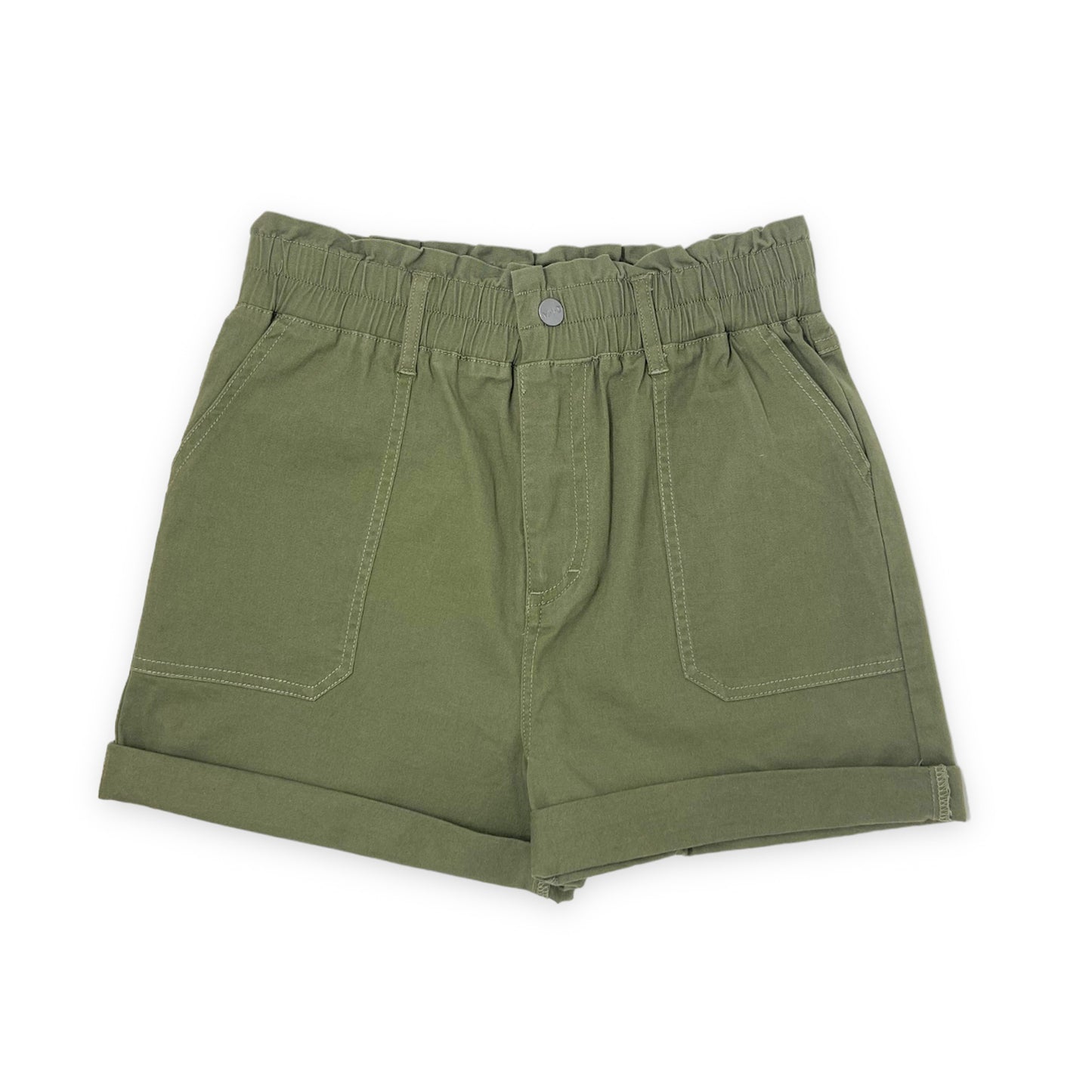 Youth High Waisted Khaki Shorts