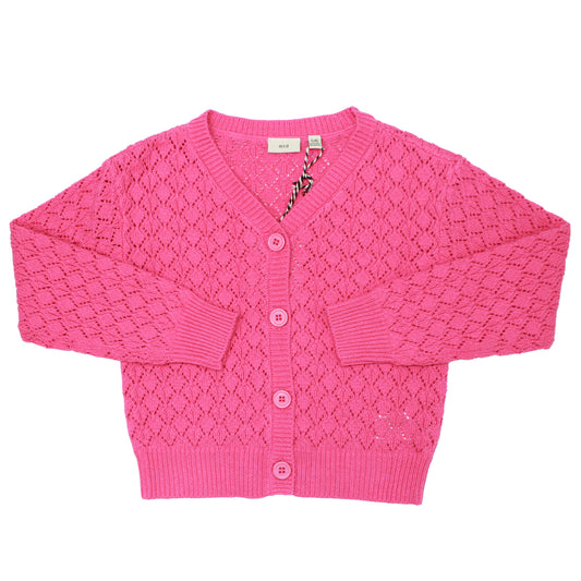 Button Up Cardigan - Fuchsia