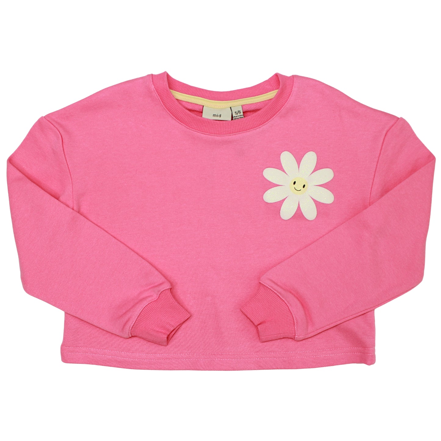 Crop Sweat Shirt Pink