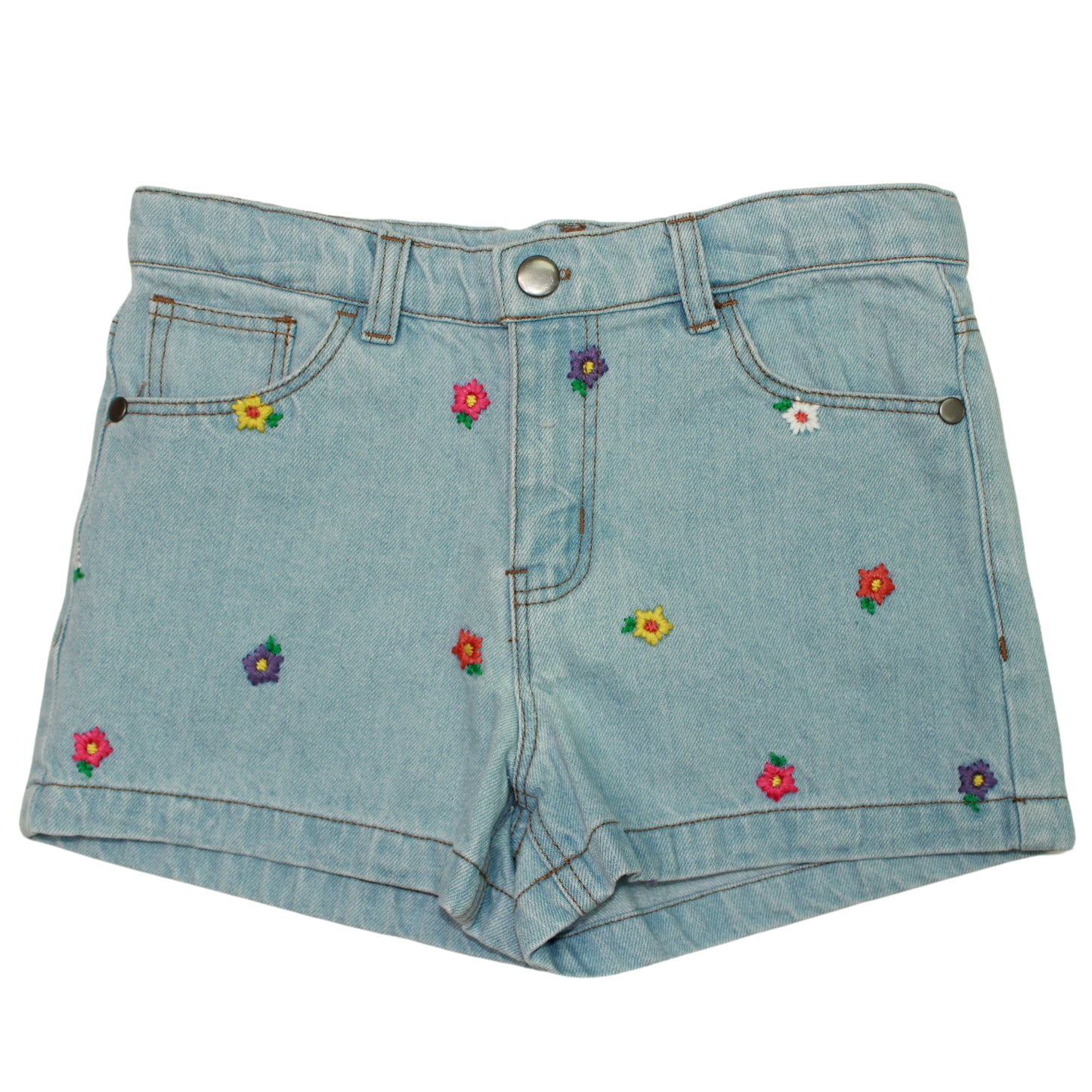 Floral Denim Shorts