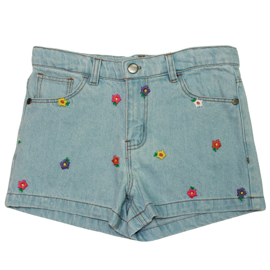 Floral Denim Shorts