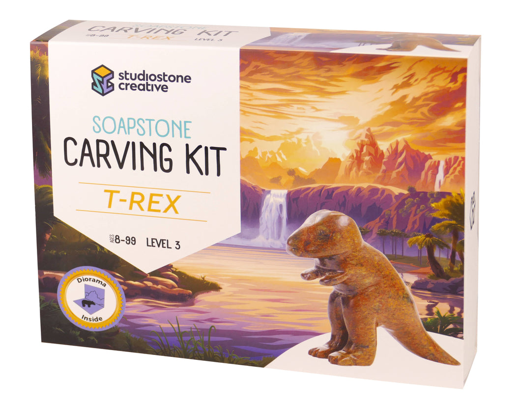 T-Rex Soapstone Carving and Whittling—DIY Art & craf