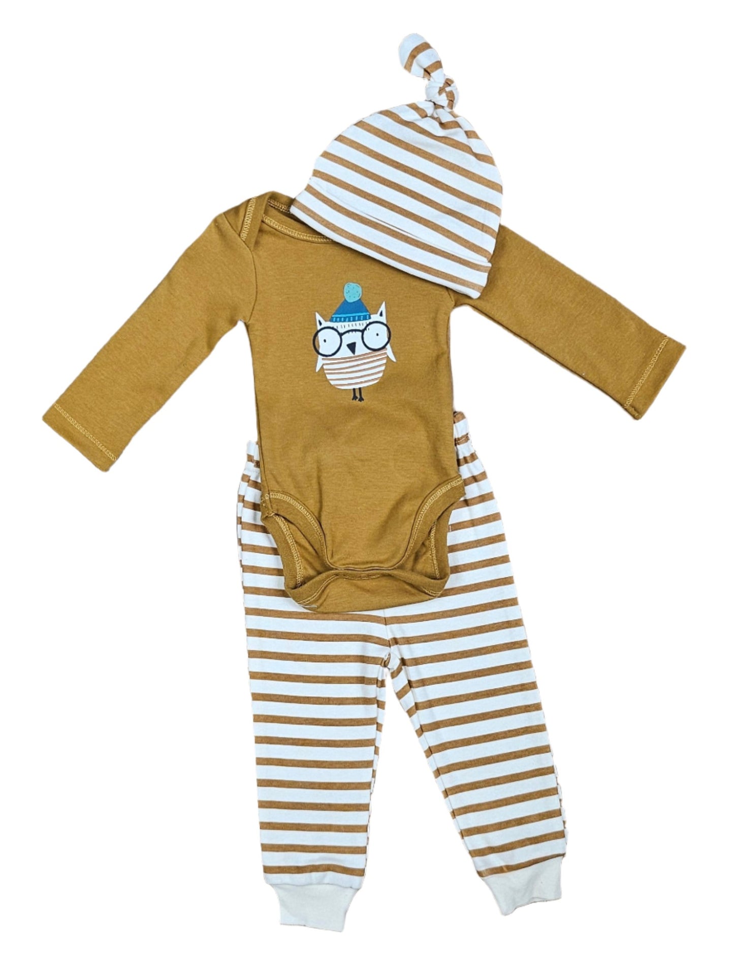 Infant Cotton Outfit Set with Hat - Meerkat Friends