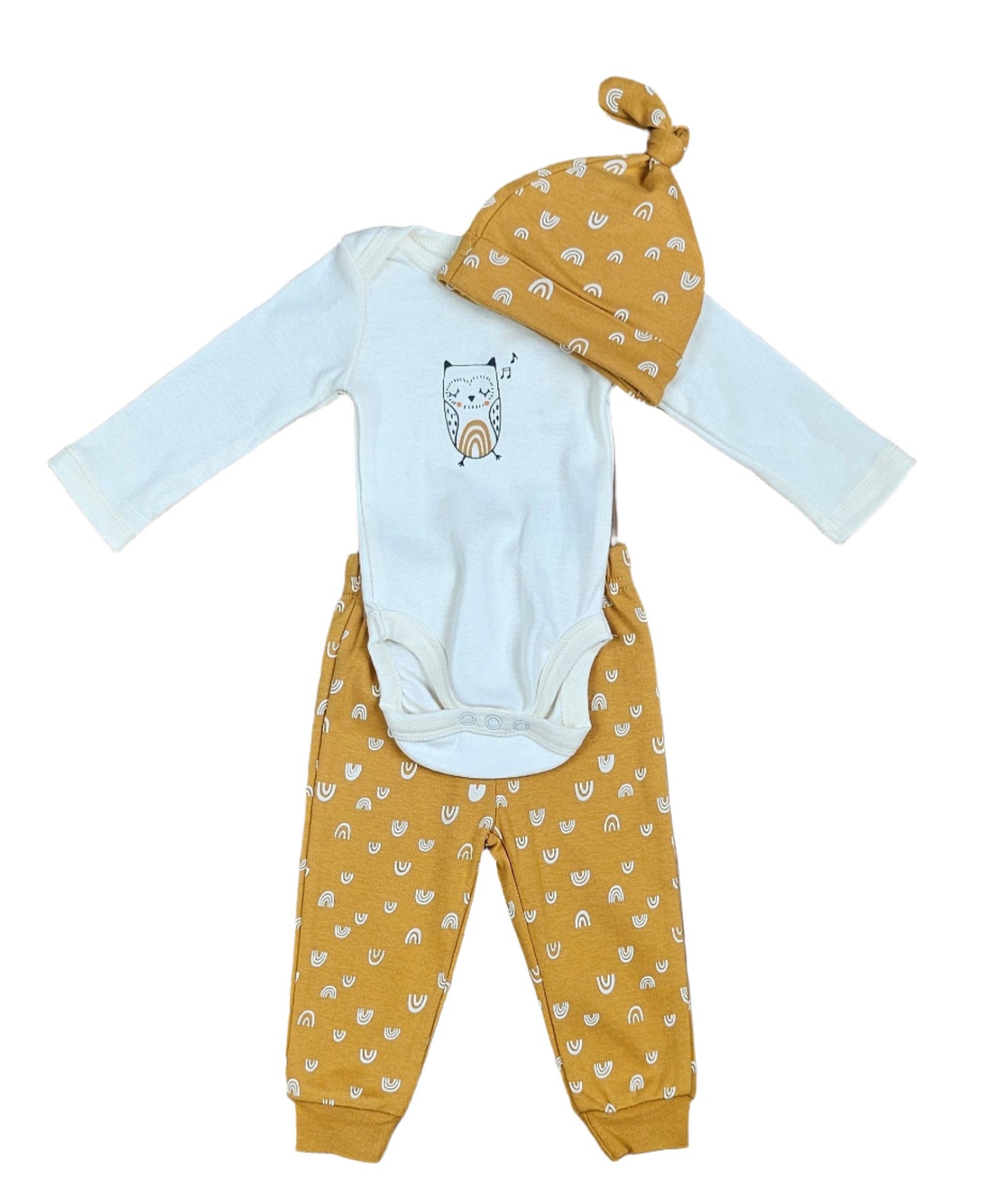 Infant Cotton Outfit Set with Hat - Spruce Rainbows