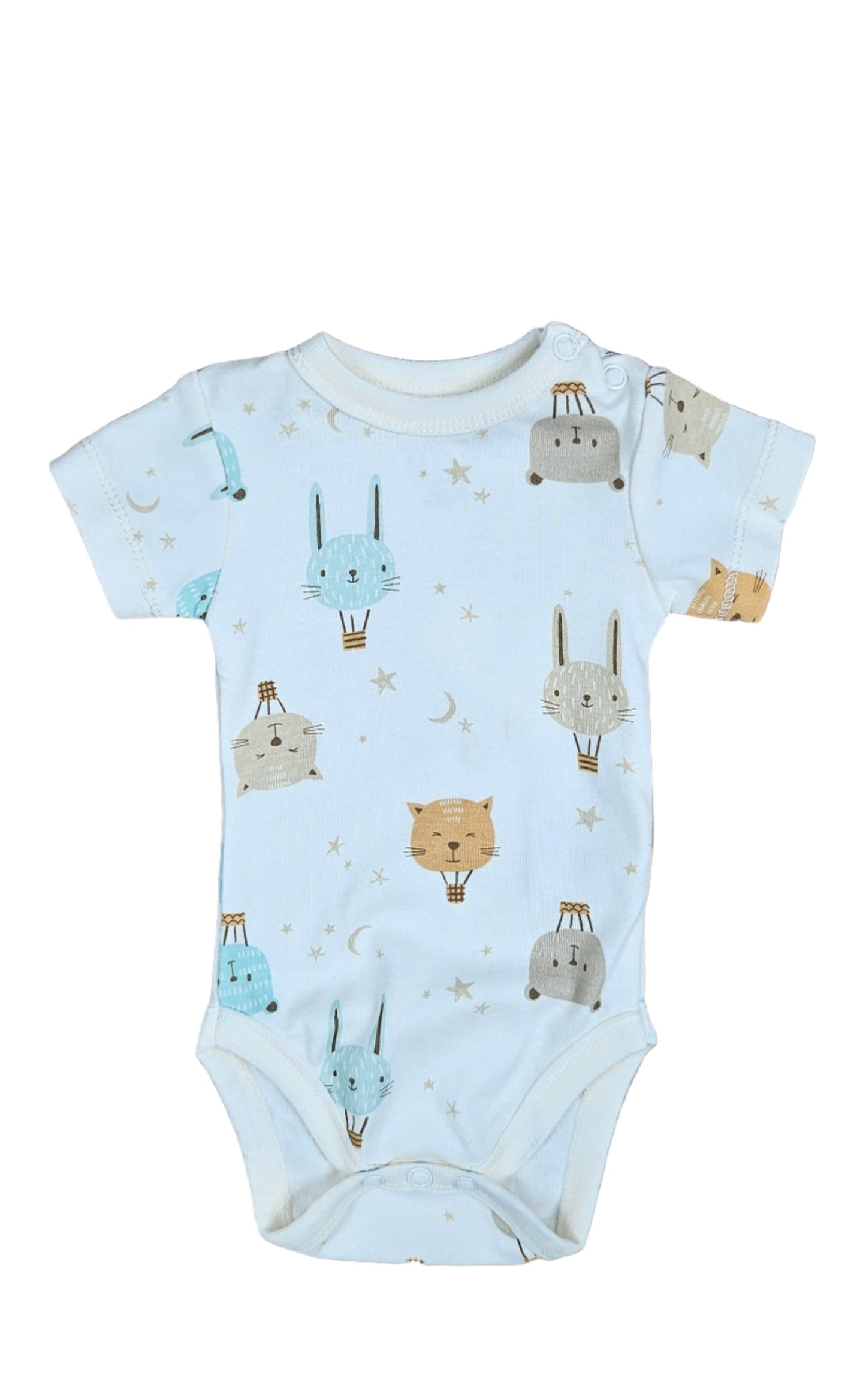 Infant Cotton Bodysuit -Egret Animal Balloons