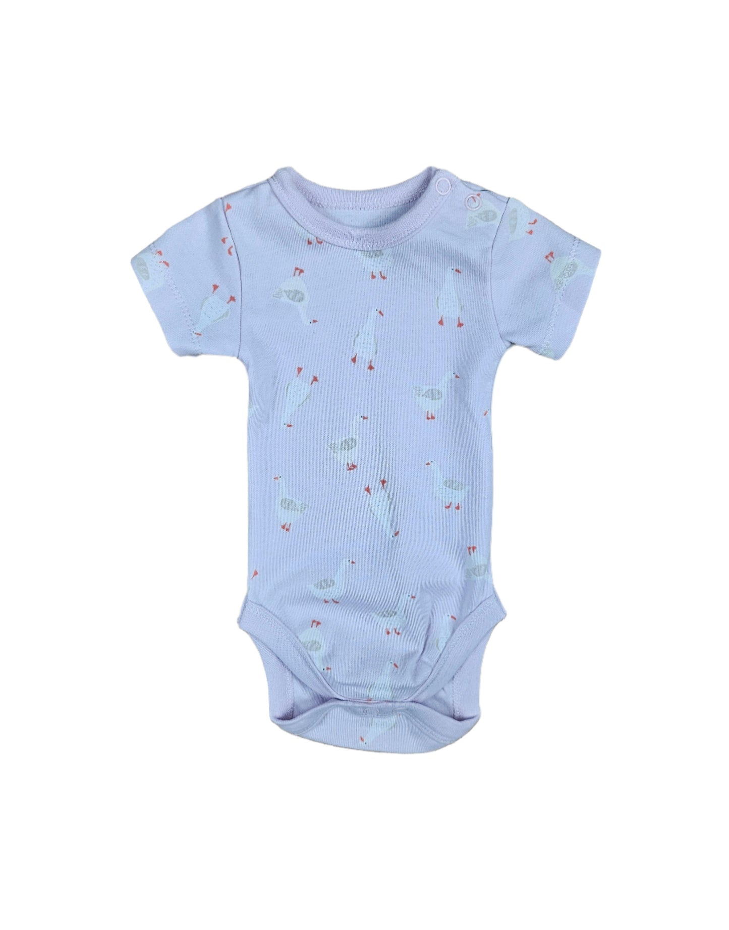 Infant Cotton Bodysuit -Lavender Goose