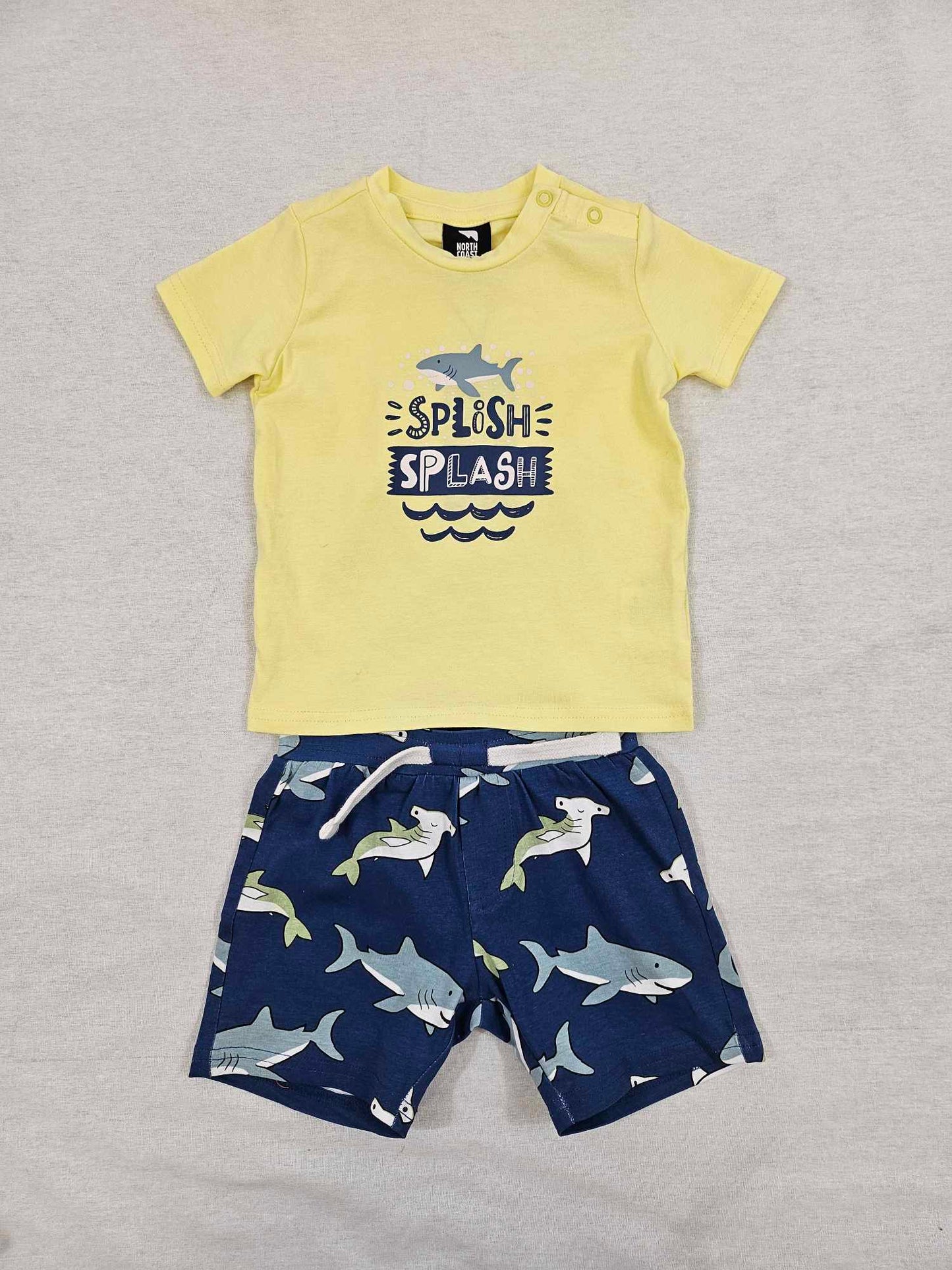 Set 2 Piece Top Tshirt & Short With Print Jersey