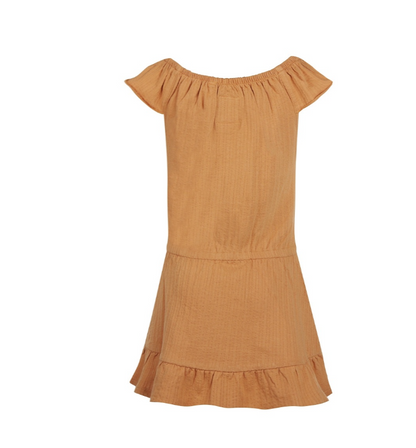 Camel Ruffle Tank Dress