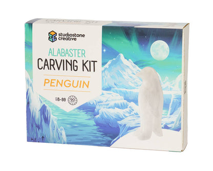 NEW! Penguin Alabaster carving kit