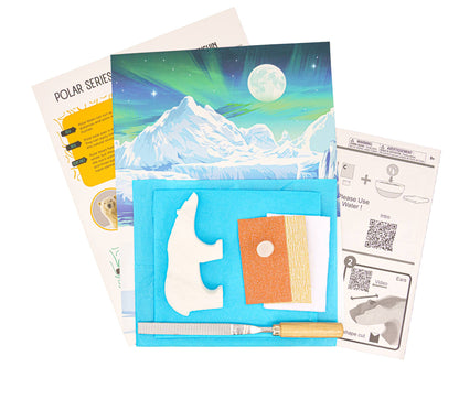 NEW! Polar Bear Alabaster carving kit.