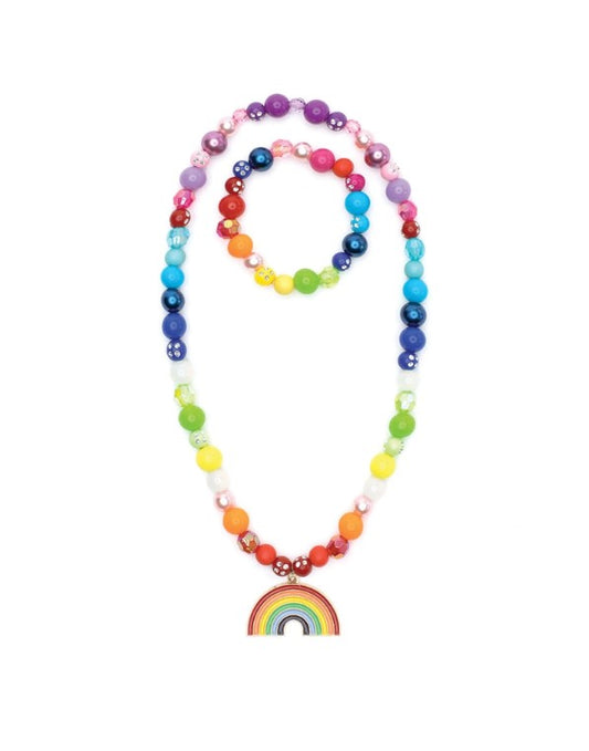 Double Rainbow Necklace & Bracelet Set