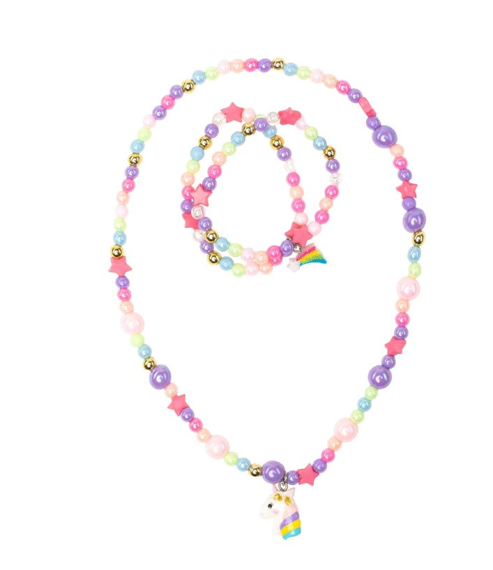 Cheerful Starry Unicorn Necklace & Bracelet