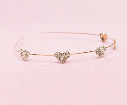 Boutique Rhinestone Heart Tiara