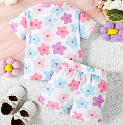 Infant Floral Shorts Set