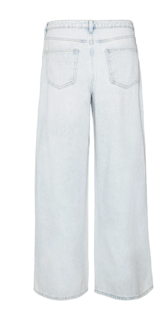 Annet Mid Rise Wide Jeans - Light Blue Denim