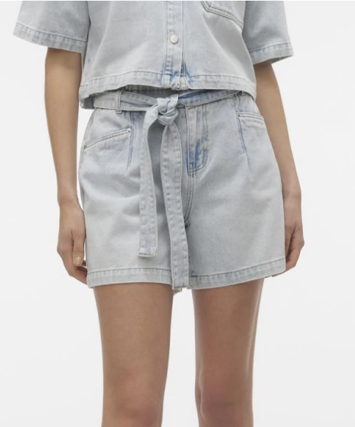 Women's Long Belt - Denim shorts