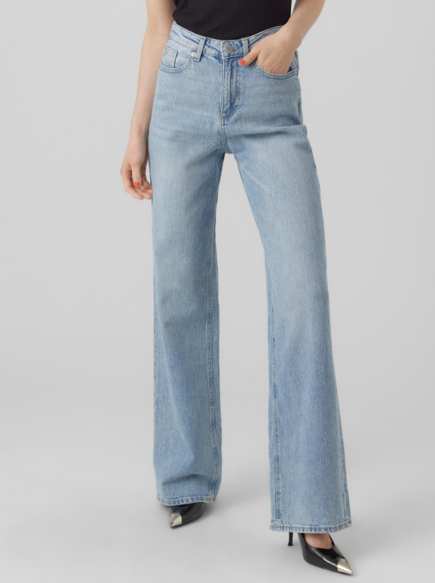 Tessa High Rise Wide Jeans -Light Blue Wash