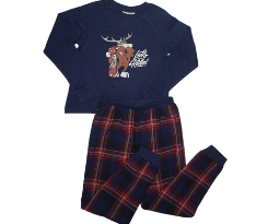 2pc Let's Ride Reindeer Pajama Set