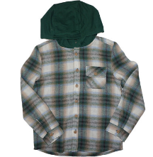 Youth Hooded Flannel Long Sleeve