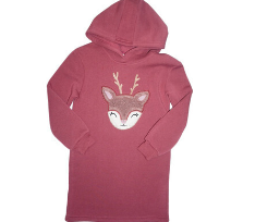 Girl's Hooded Fleece Dress