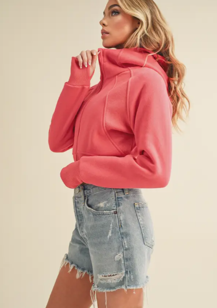 Deva Cropped Hooded Sweater