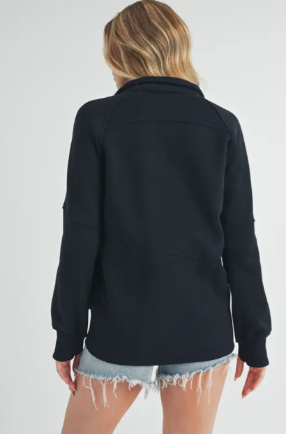 The Dove Funnel Neck Half Zip Sweater