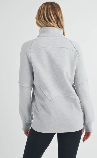 The Dove Funnel Neck Half Zip Sweater