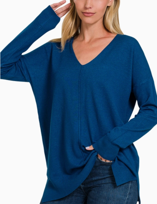 Women's Front Sleeve Loose Fit Sweater