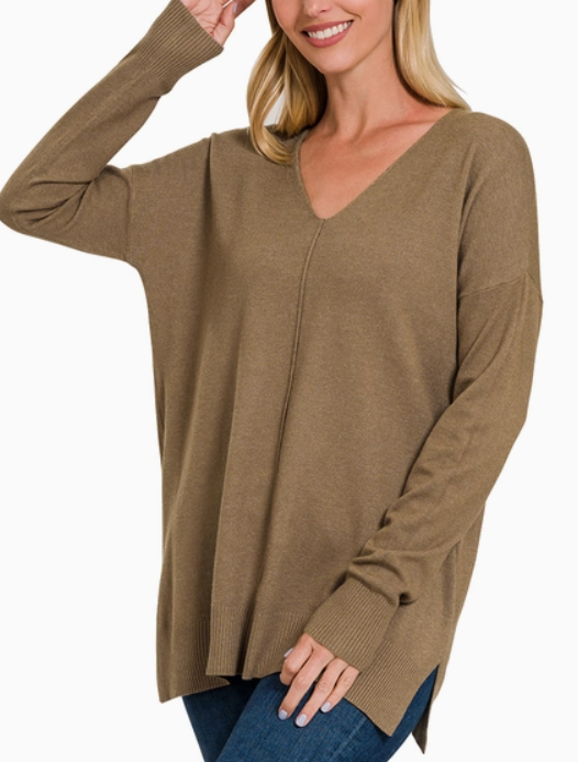 Women's Front Sleeve Loose Fit Sweater