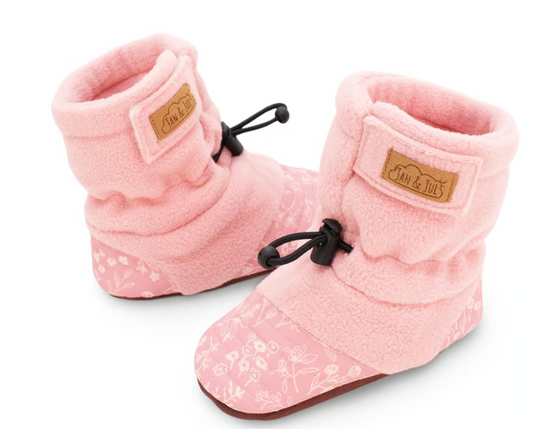 Adjustable Stay Put Cozy Booties -Prairie Flowers