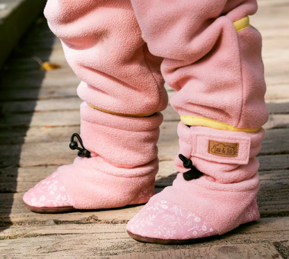 Adjustable Stay Put Cozy Booties -Prairie Flowers