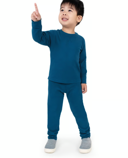 Kids Deep Blue Base Layer Top