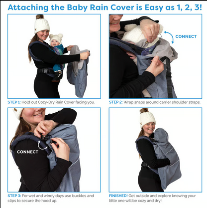 Baby Waterproof Carrier Cover -Black