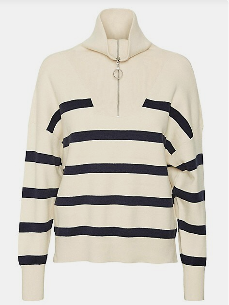 Saba Striped Mockneck Sweatshirt