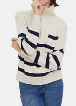 Load image into Gallery viewer, Saba Striped Mockneck Sweatshirt
