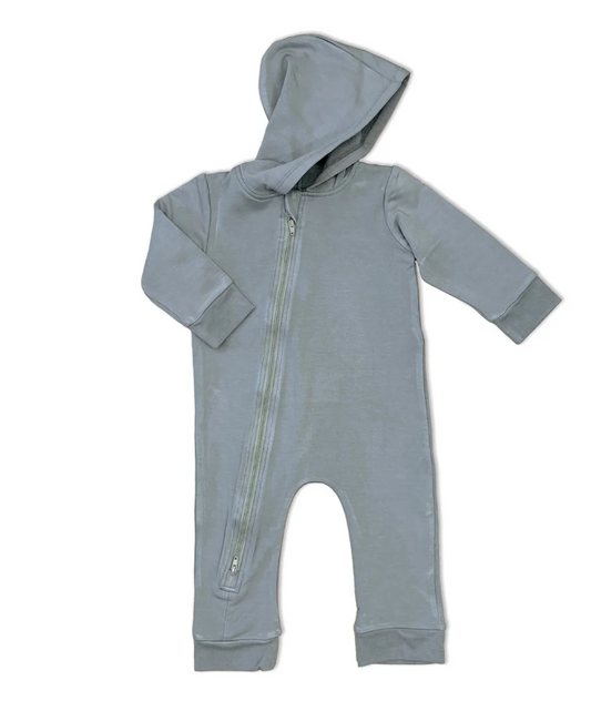 Bamboo Fleece Hooded Romper (Windy)