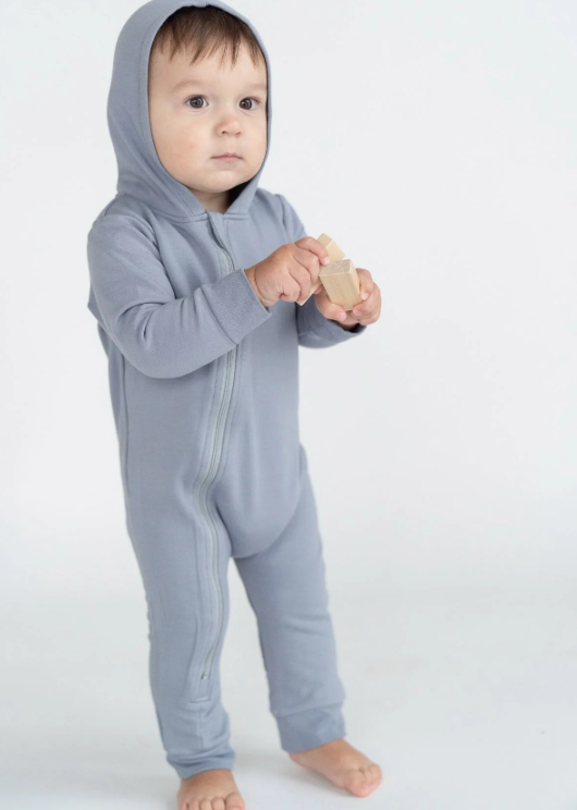 Bamboo Fleece Hooded Romper (Windy)