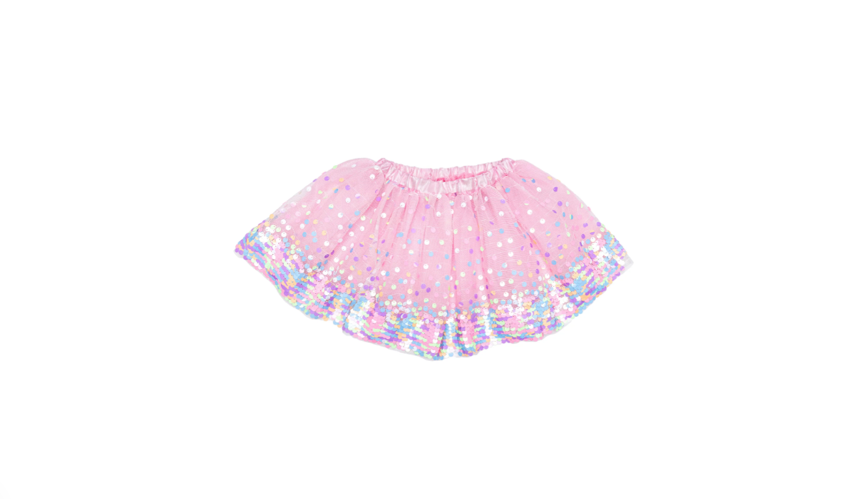 Neon Pink Party Fun Sequins Skirt