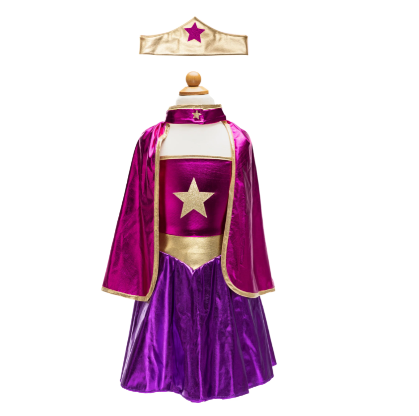 Superhero Star Dress, Cape & Headband