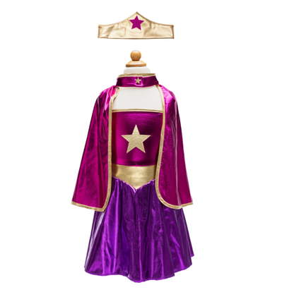 Superhero Star Dress, Cape & Headband