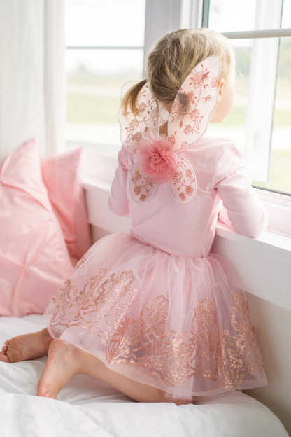 Rose Gold Tutu & Wings Set