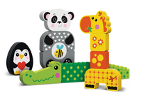 Load image into Gallery viewer, Wooden Blocks Panda &amp; Friends
