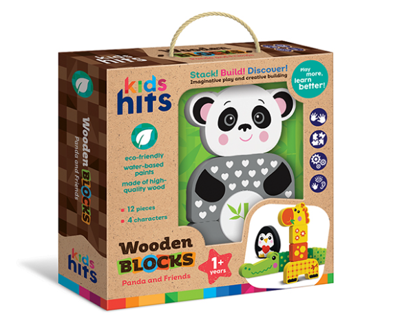 Wooden Blocks Panda & Friends