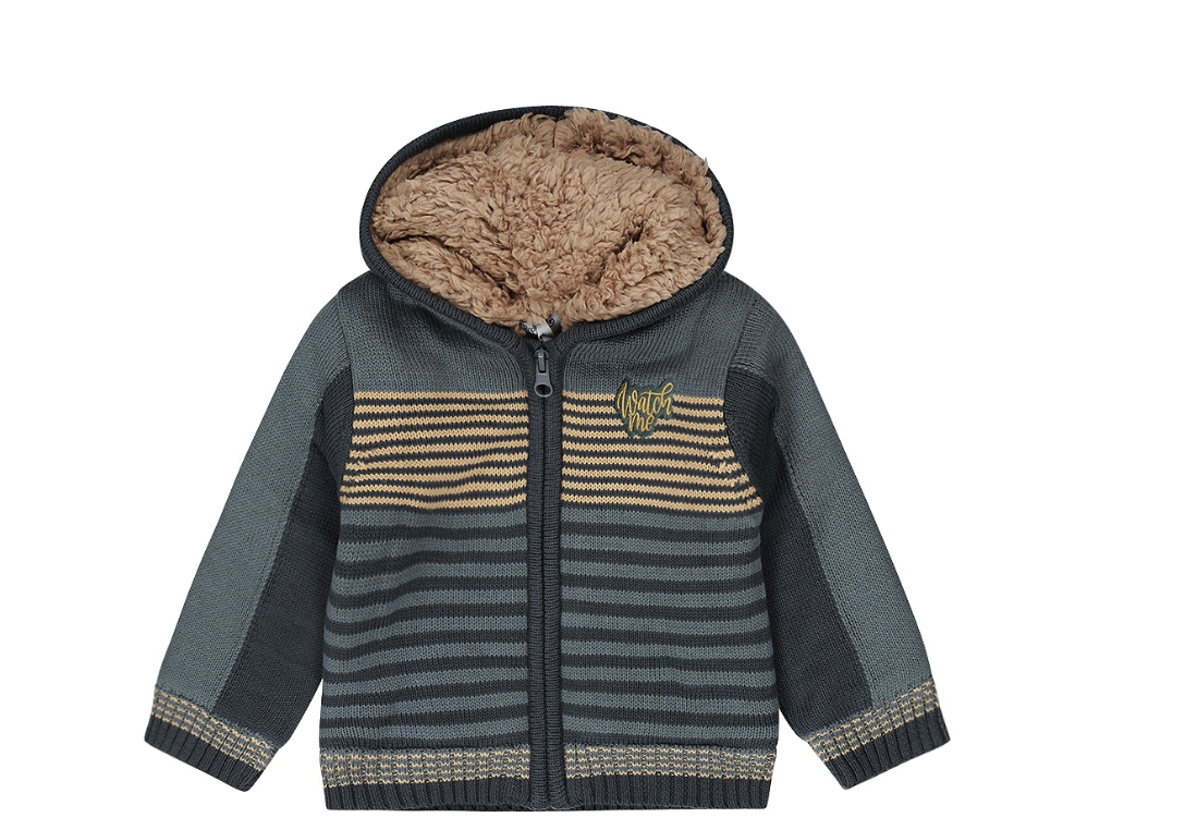 Infant Steel Blue Fleece Cardigan