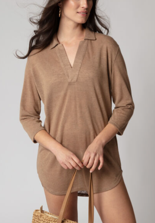 Women's Collared Beach Cover Up