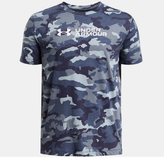 UA All-Over Print Camo Boys' Short Sleeve