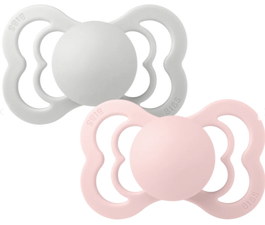 BIBS Pacifier Supreme Latex 2pk- Blossom/Haze