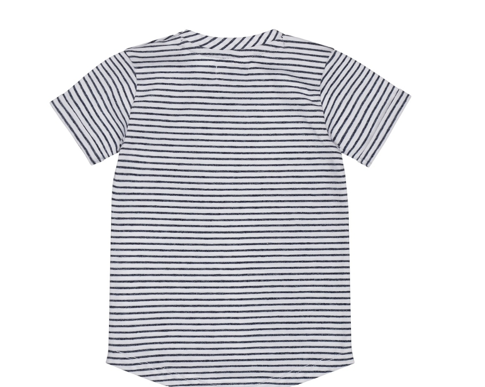 Dark Blue & White Striped T-Shirt