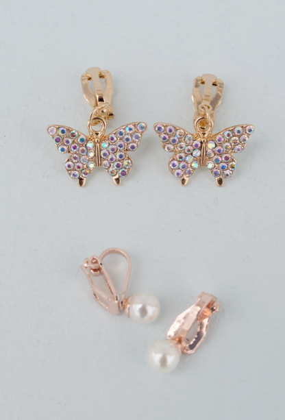 Boutique Butterfly Clip On Earrings