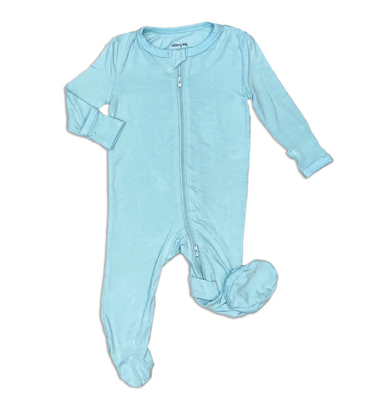 Bamboo Footies w/ 2 Way Zipper (Cotton Candy Print)